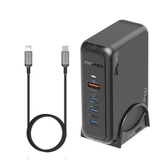 Promate GaNPort-140W 140W GaNFast charging station with three USB-C and one USB-A port - main view