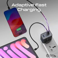 Promate GaNPort4-67PD Black compact GaN charger size comparison in hand