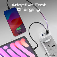 Promate GaNPort4-67PD White compact GaN charger size comparison in hand