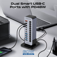 Promate GegaTower-60W تصميم برج عمودي موفر لمساحة المكتب