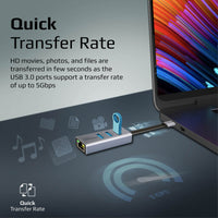 Promate GigaHub-C connected to a laptop