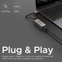 Promate GigaLink-C connected to a laptop USB-C port