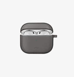 UNIQ Glase clear AirPods 4 case Smoke Gray