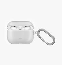 UNIQ Glase clear shockproof case for AirPods Pro 3 Crystal Clear - aluminium carabiner