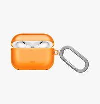 UNIQ Glase clear shockproof case for AirPods Pro 3 Golden Citrus - aluminium carabiner