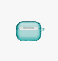 UNIQ Glase Pro clear case for AirPods Pro 3 Teal - back view