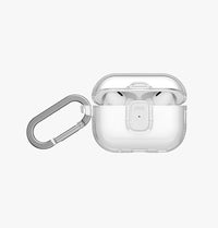 UNIQ Glase Pro clear case for AirPods Pro 3 Crystal Clear - aluminium carabiner