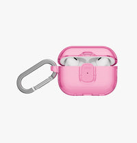 UNIQ Glase Pro clear case for AirPods Pro 3 Candy Pink - aluminium carabiner