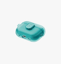 UNIQ Glase Pro clear case for AirPods Pro 3 Teal - flat lay