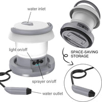 رشاش ماء كهربائي محمول 2 في 1 من جرين لايون مع اضائة ليلية | Green Lion 2-in-1 Portable Electric Bidet with Night Light