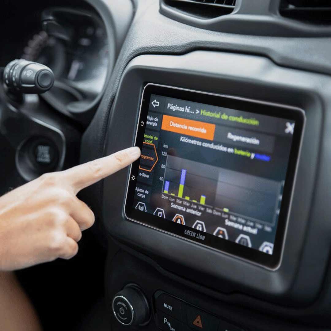 Ekrana Destikê ya Bêtêl a Portable ya Green Lion bi Apple CarPlay û Android Auto re