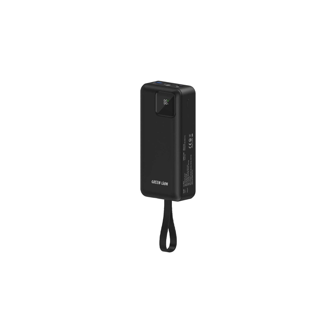 Bankeya Hêzê ya Green Lion Power Tank 30,000mAh bi Şarjkirina Bilez a 22.5W | Bankeya Hêzê ya Green Lion Power Tank 30000mAh PD 22.5W bi Kabloya Şarjkirina Bilez