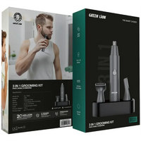 Green Lion 3 in 1 Grooming Kit – Silver | طقم العناية 3 في 1 جرين ليون – فضي