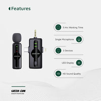 Mîkrofona 3-di-1ê ya Green Lion - Reş | Mîkrofona 3 di 1ê ya Green Lion GM-79X - Reş