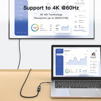 كيبل جرين لايون تايب سي الى HDMI بدقة 4K - اسود | Green Lion 4K USB-C to HDMI Adapter Cable - Black