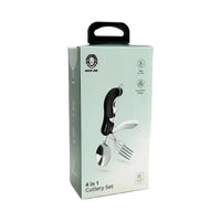 طقم ادوات مائدة 4 في 1 من جرين لايون - اسود | Green Lion 4 in 1 Cutlery Set - Black.