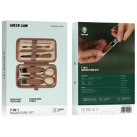 طقم مانيكير جرين لايون 7 قطع - بني | Green Lion 7 Piece Manicure Set - Brown