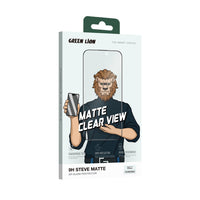 واقي شاشة جرين لايون 9H Steve للخصوصية لهاتف ايفون 16 برو ماكس - شفاف | Green Lion 9H Steve Matte AR Glass Protector for iPhone 16 Pro Max - Clear