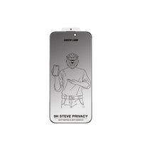 Green Lion 9H Steve Privacy Anti-Peeping Glass – Black Edge | زجاج حماية خصوصية 9H ستيف من Green Lion – إطار أسود