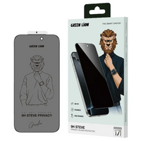 Green Lion 9H Steve Privacy Screen Protector for iPhone 17 Pro Max - Black | واقي شاشة جرين ليون 9H ستيف بخاصية الخصوصية آيفون 17 برو ماكس - أسود