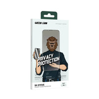 Green Lion 9H Steve Privacy Anti-Peeping Glass iPhone 16e - Black | واقي شاشة جرين ليون بخاصية الخصوصية