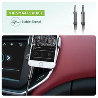 كيبل جرين لايون مضفر AUX الى AUX بطول 1 متر - اسود | Green Lion AUX to AUX Braided Cable 1M - Black