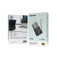 محول جرين لايون من Type-C إلى HDMI - اسود | Green Lion Aluminum Alloy Shell Type C to HDMI Adapter - Black