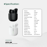 Green Lion Atlanta True Wireless Earbuds | سماعات الأذن اللاسلكية الحقيقية جرين ليون أتلانتا