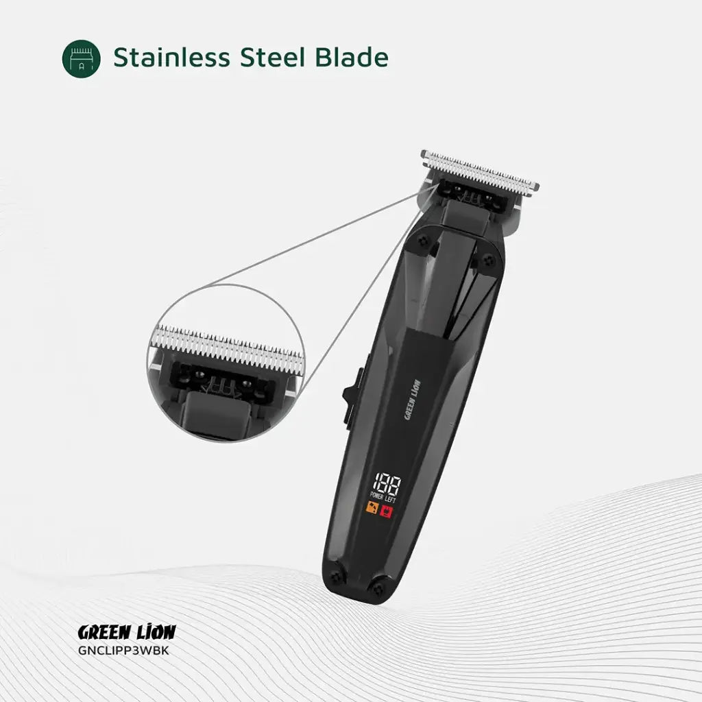 ماكينة حلاقة جرين لايون Clip Master الاحترافية - أسود | Green Lion Clip Master Professional Hair Clipper - Black