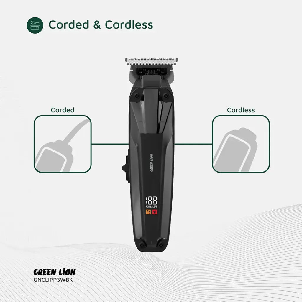 ماكينة حلاقة جرين لايون Clip Master الاحترافية - أسود | Green Lion Clip Master Professional Hair Clipper - Black