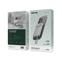 باور بانك جرين لايون DXB ماغسيف بسعة 10,000 مللي امبير مع ستاند | Green Lion DXB MagSafe Power Bank 10000mAh with Stand