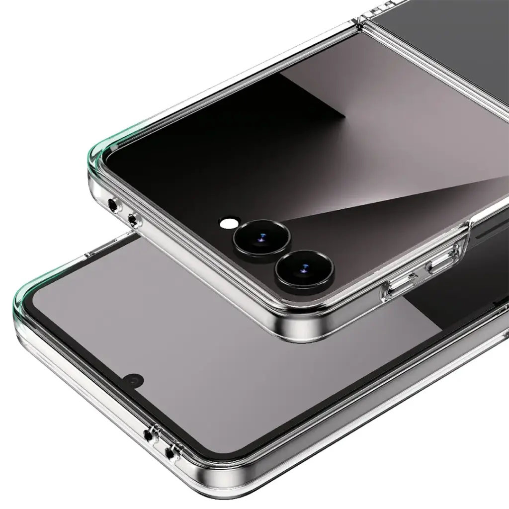Green Lion Delgado PC Case for Z Flip 7 - Clear | جراب جرين ليون ديلجادو لـ Z Flip 7 - شفاف