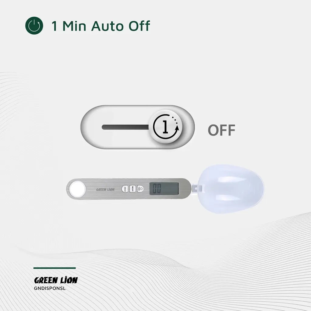 Green Lion Digital Spoon Scale - Silver | ميزان ملعقة رقمي جرين ليون - فضي