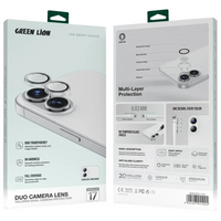 Green Lion DUO Camera Lens For iPhone 17 6.3 - Clear | واقي عدسة كاميرا مزدوج لآيفون 17 - شفاف