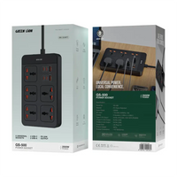 Soketa Hêzê ya Green Lion GS 500 2500W bi Şarjkirina Bilez a 20W - Reş | Soketa Hêzê ya Green Lion GS 500 PD20W - Reş