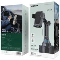 حامل هاتف جرين لايون GX-72 للسيارة لحامل الاكواب - اسود | Green Lion GX-72 Car Cup Phone Holder - Black