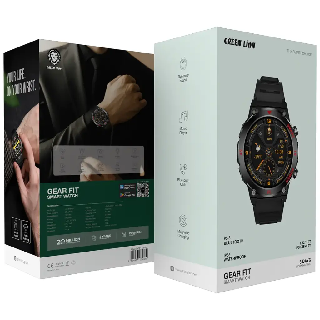 ساعة جرين لايون جير فيت الذكية | Green Lion Gear Fit Smart Watch