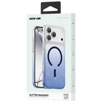 كفر جرين لايون Glitter متوافق مع ماغسيف لهاتف ايفون 17 برو ماكس - ازرق | Green Lion Glitter MagSafe Case For iPhone 17 Pro Max - Blue