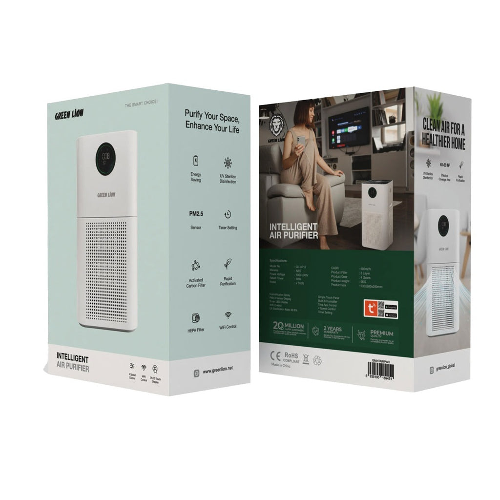 منقّي الهواء الذكي من جرين لايون - ابيض | Green Lion Intelligent Air Purifier - White