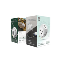 Green Lion Multi Port Travel Adapter – White | محول سفر متعدد المنافذ من Green Lion – أبيض