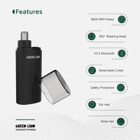 Green Lion Nose Pro Nose and Ear Trimmer - Black | ماكينة تشذيب جرين ليون نوز برو للأنف والأذن - أسود