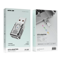 Green Lion OTG Adapter USB-A to USB-C - Silver | محول جرين ليون OTG من USB-A إلى USB-C - فضي