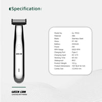 Green Lion One Blade Pro Hair Trimmer - Black | ماكينة تشذيب الشعر جرين ليون ون بليد برو