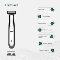 Green Lion One Blade Pro Hair Trimmer - Black | ماكينة تشذيب الشعر جرين ليون ون بليد برو