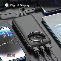 باور بانك جرين لايون باور بلس بقدرة شحن 22.5 واط اسود | Green Lion Power Pulse Power Bank 22.5W – Black