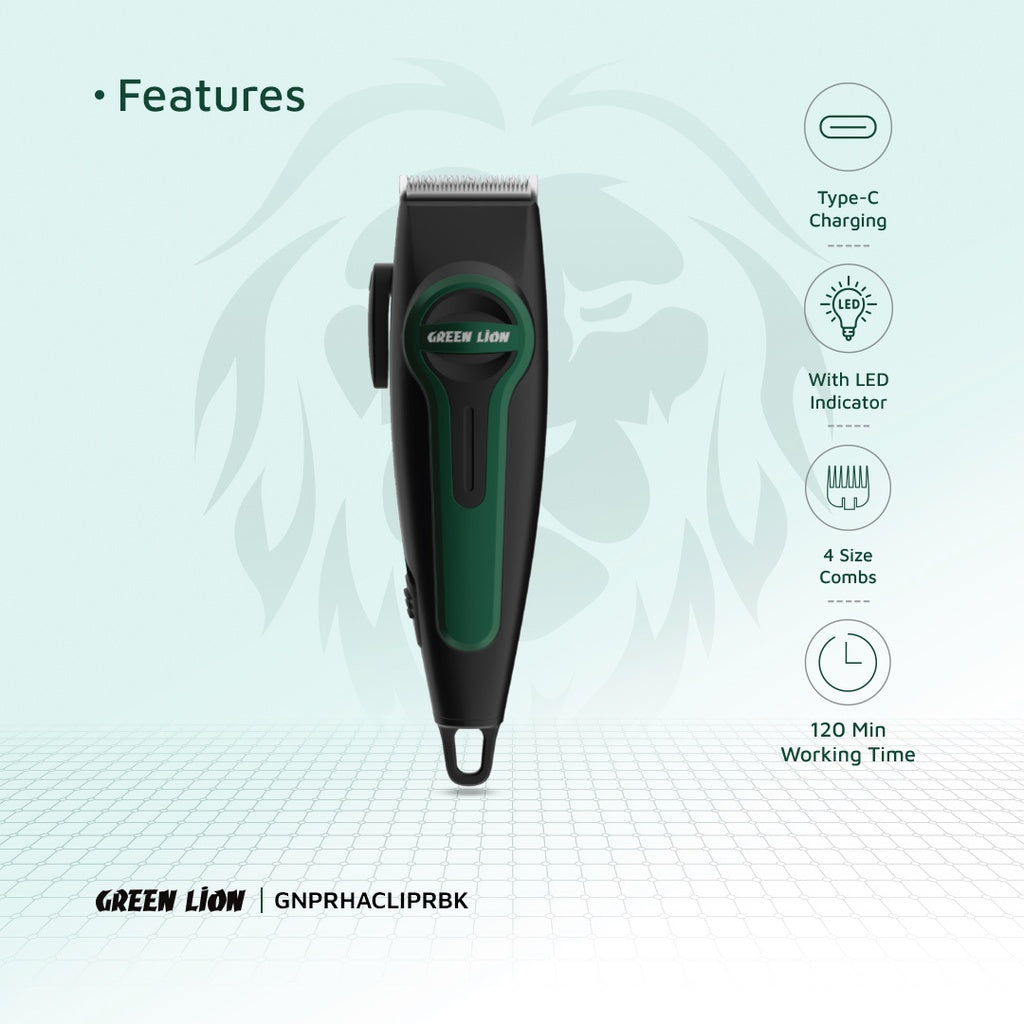 ماكينة حلاقة جرين لايون الاحترافية للشعر - اسود | Green Lion Professional Hair Clipper - Black