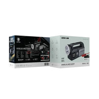 جهاز تشغيل بطارية السيارة جرين لايون سايفيور مع منفاخ هواء للاطارات وكشاف - رمادي | Green Lion Savior 12V Jump Starter, 8L Gasoline, 6L Diesel Engines With Flash Light and Air Compressor – Gray