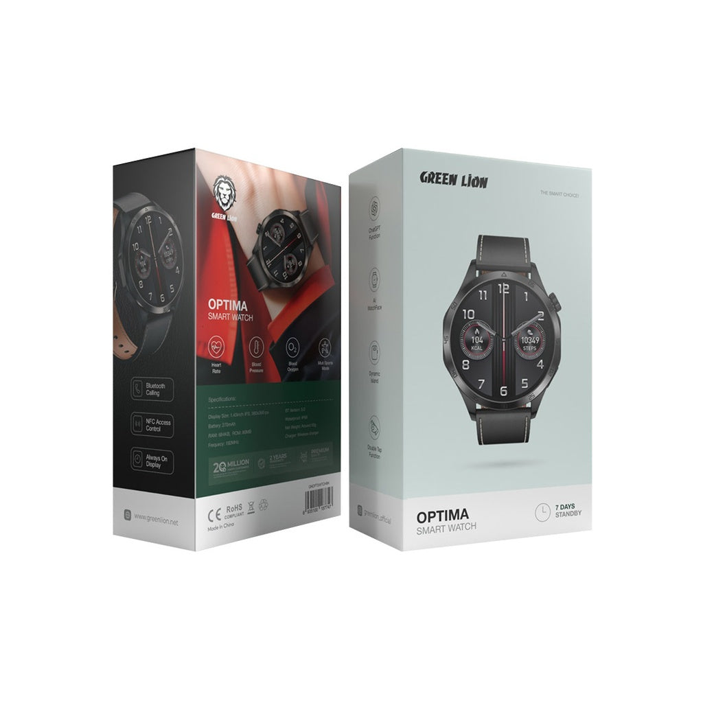 ساعة جرين لايون أوبتيما الذكية بمميزات الذكاء الاصطناعي | Green Lion Optima Smart Watch