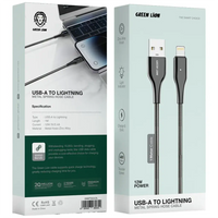 Green Lion USB-A to Lightning Metal Spring Hose Cable – Silver | كابل Green Lion USB-A إلى Lightning مع خرطوم معدني – فضي
