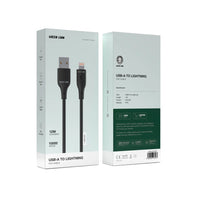 كيبل جرين لايون PVC من يو اس بي اي الى لايتننغ بطول 1 متر - اسود | Green Lion USB-A TO Lightning PVC Cable 1M - Black